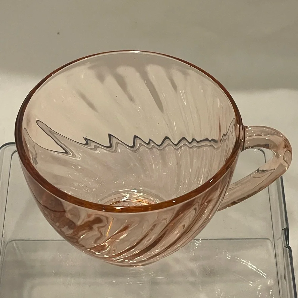 ☀️☀️2/$10 Pink Depression Glass Teacup or Punch Cup | Single | EUC